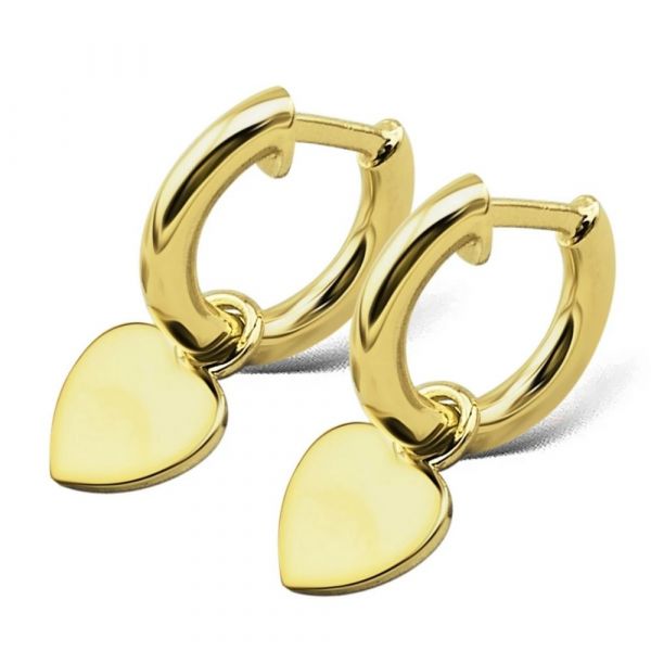 JWLS4U | Earrings Heart Gold
